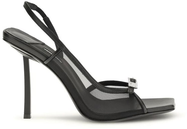 Le Silla LE SILLA Black Calf Leather Bos Taurus Stiletto Heel Sandals