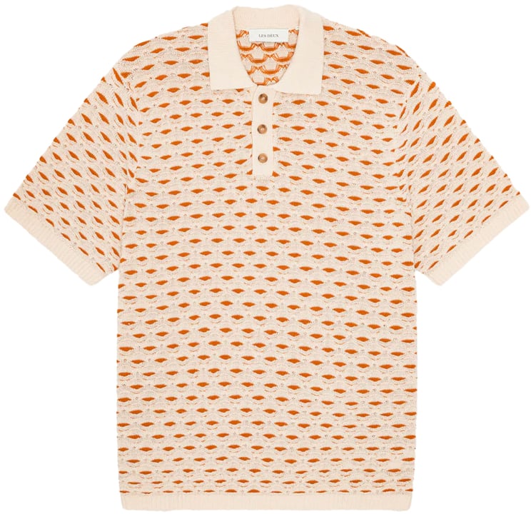 Les Deux polo tricote les deux esmay shell coton eggnog white