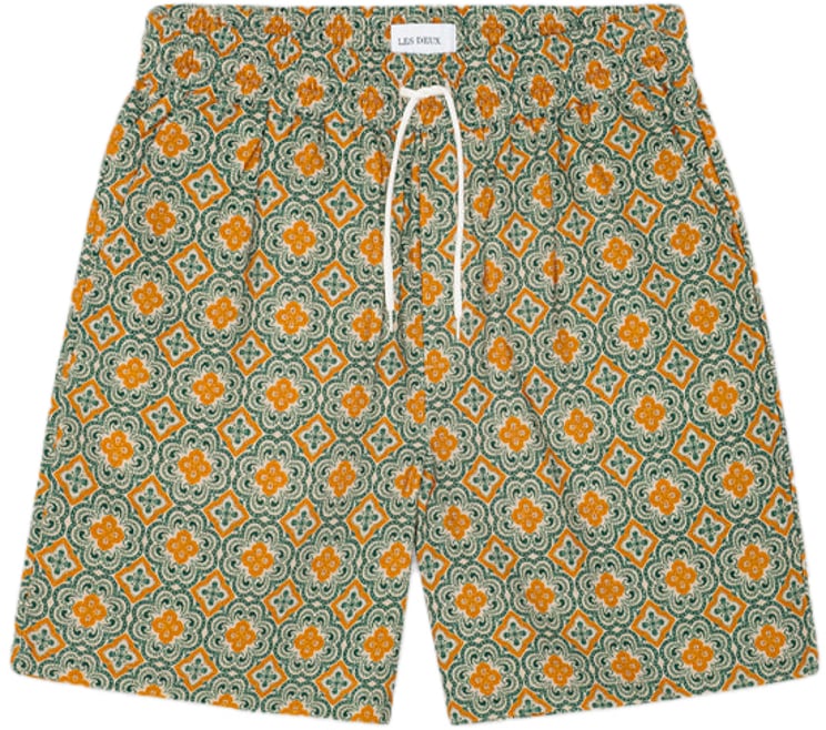 Les Deux Shorts Harry Arabesque Aop Sea Moss Green