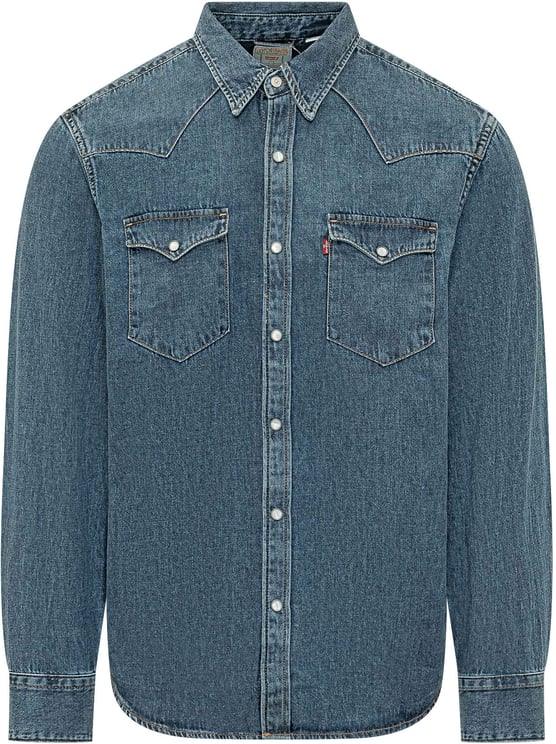 Levi's Camicia Western In Denim con Bottoni a Pressione