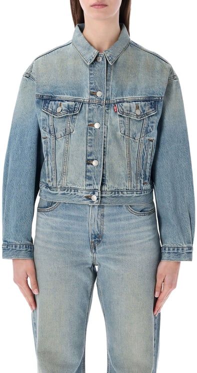 Levi's Shrunken 90'S Trucker Off Roading Trucker Dirty Blue