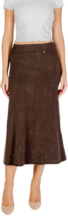 Liu Jo Liu Jo Brown Viscose Long Skirt