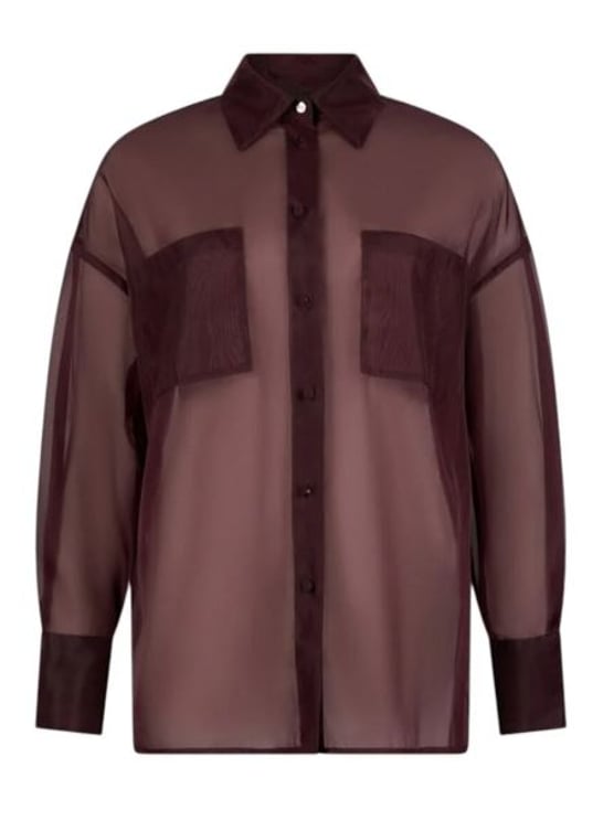 Liu Jo Translucent Organza Shirt With Patch Pockets