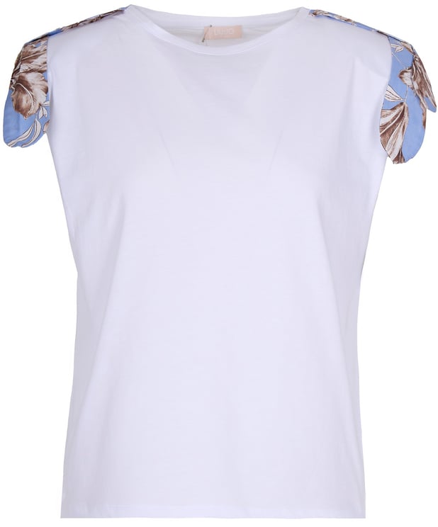 Liu Jo T-Shirts And Polos Bco/Br.Bl.Wave Lily