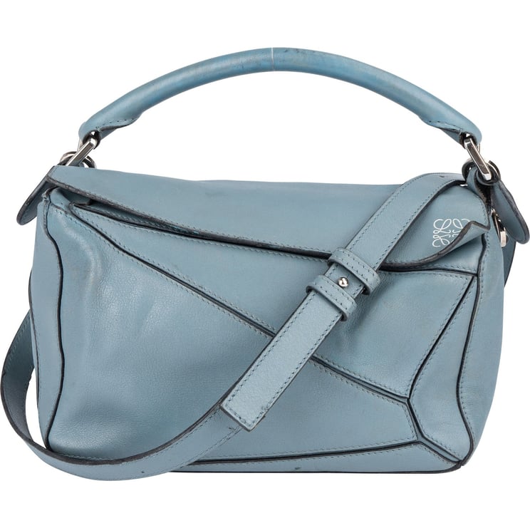 Loewe Loewe Blue Leather Puzzle Handbag
