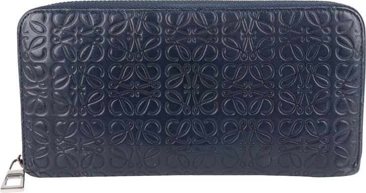 Loewe Loewe Leather Monogram Anagram Zip Around Wallet