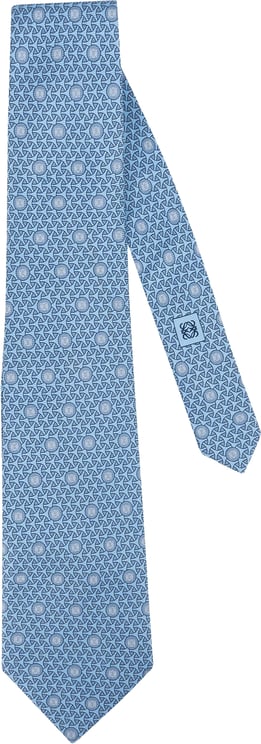 Loewe Loewe Anagram Printed Pattern Culturas del Mundo Silk Tie Krawatte