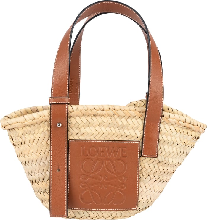 Loewe Loewe Raffia Small Basket Shoulder Bag