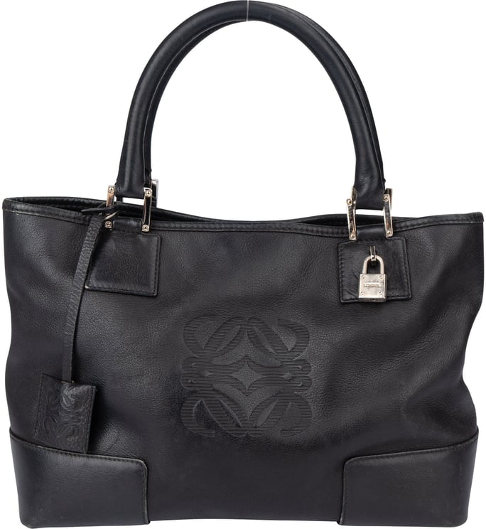 Loewe Loewe Black Leather Fusta Handbag