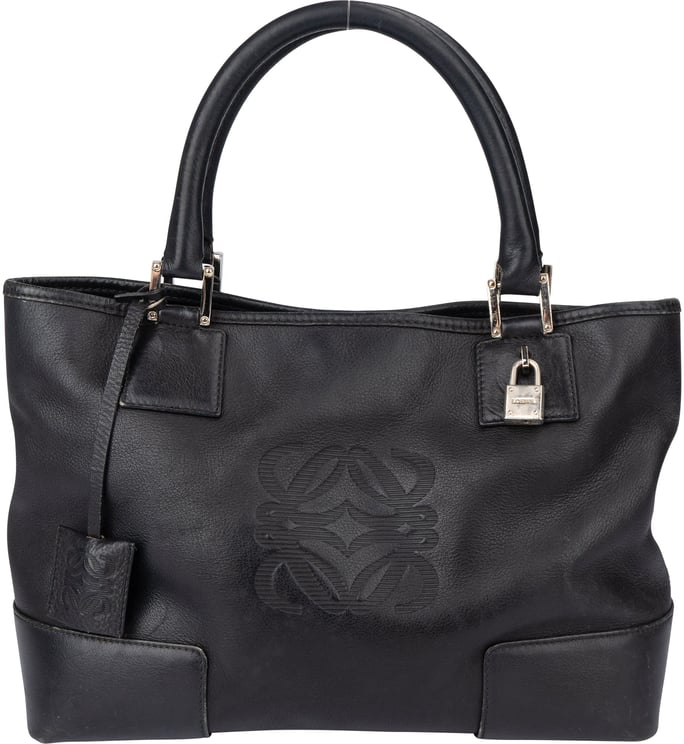 Loewe Loewe Black Leather Fusta Handbag