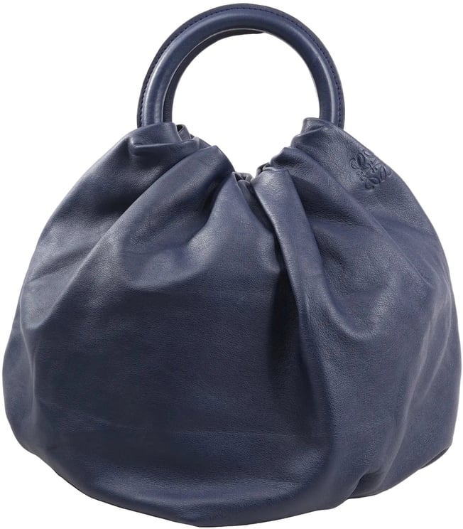 Loewe LOEWE Bounces Leather Handbag in Navy Blue