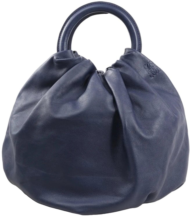 Loewe LOEWE Bounces Leather Handbag in Navy Blue