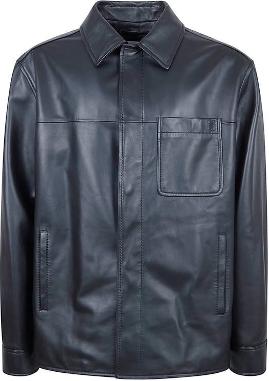 Loewe Lamb Leather Overshirt With Concealed Closure