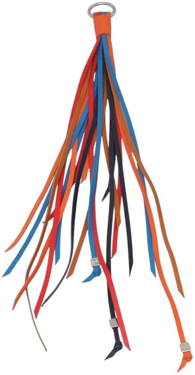 Loewe Loewe Anagram Bag Charm Key Holder Metal with Leather