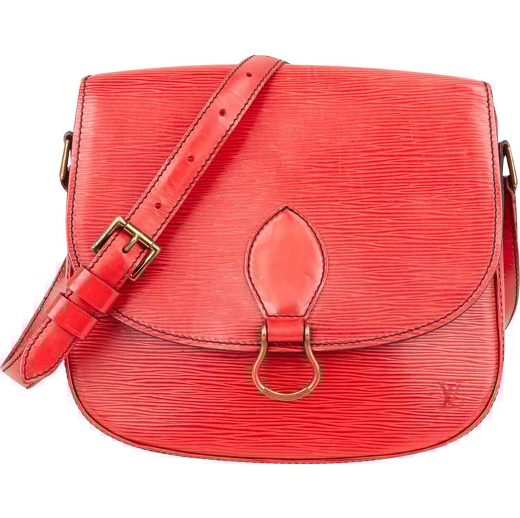 Louis Vuitton Louis Vuitton Red Epi Leather Saint Cloud GM Crossbody Bag