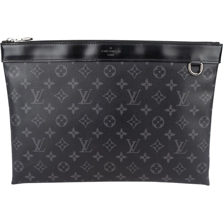 Louis Vuitton Louis Vuitton Canvas Monogram Eclipse Pochette Voyage MM Clutch