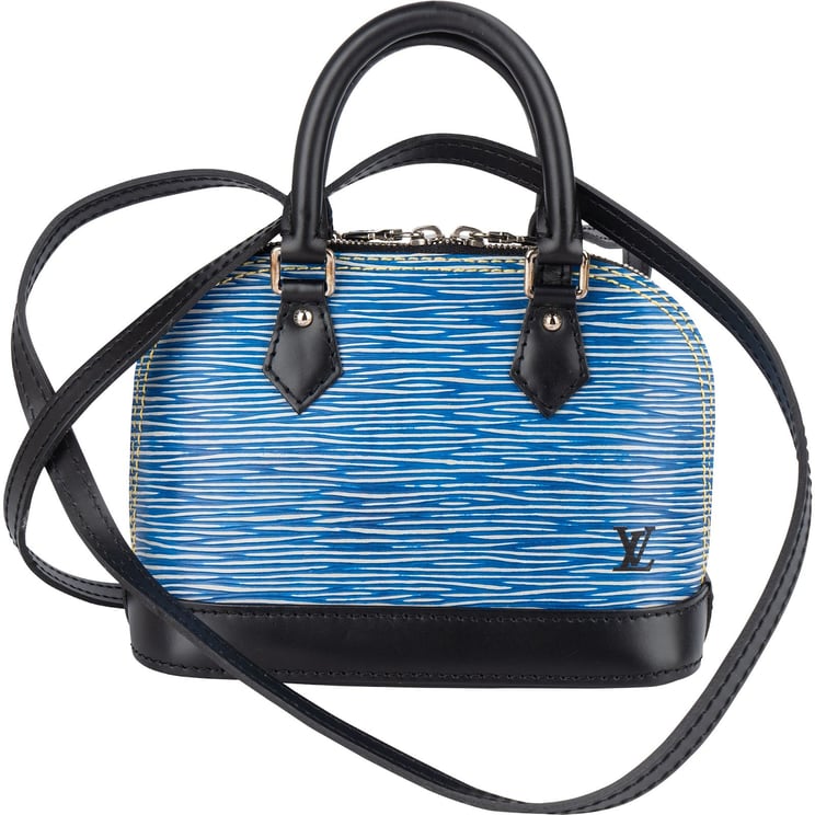 Louis Vuitton Louis Vuitton Blue Epi Leather Alma Nano Crossbody Bag