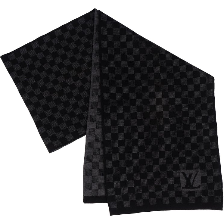 Louis Vuitton Louis Vuitton Wool Monogram Petit Damier Schal Scarf