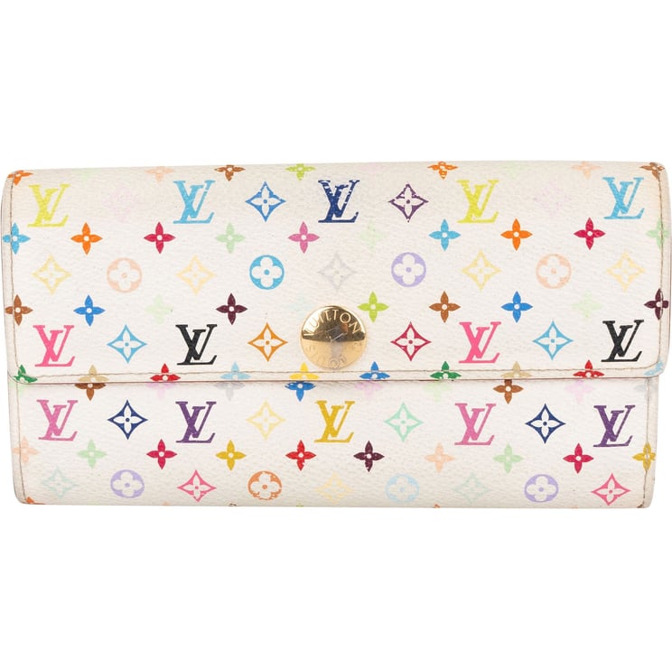 Louis Vuitton Louis Vuitton Canvas Monogram Murakami Multicolor Sarah Wallet