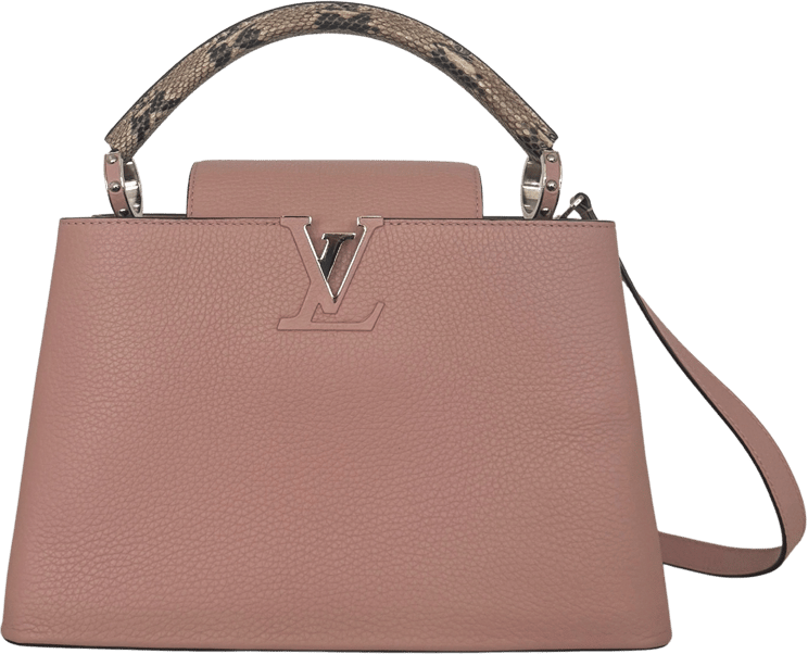 Louis Vuitton Louis Vuitton Capucines with snakeskin handle, pink N92801