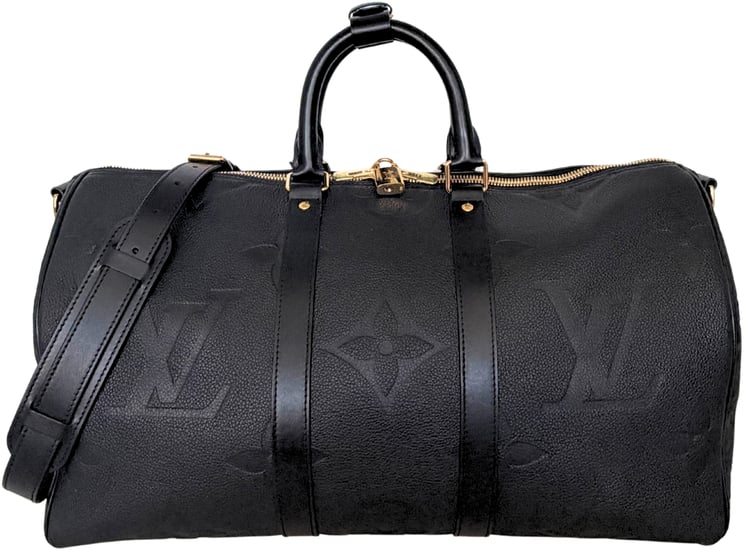 Louis Vuitton Louis Vuitton Keepall 45 Bandouliere Empreinte Giant Leather black