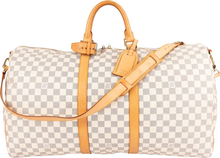 Louis Vuitton Louis Vuitton Monogram Damier Azur Canvas Keepall 55 Bandoulière Travel Bag