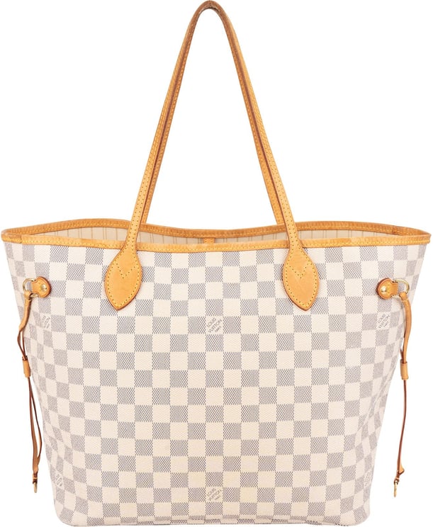 Louis Vuitton Louis Vuitton Monogram Damier Azur Neverfull MM Shoulder Bag