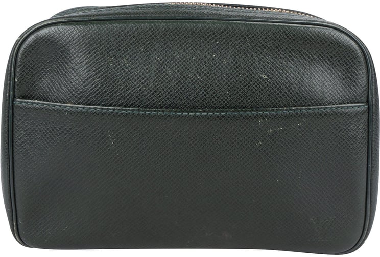 Louis Vuitton Louis Vuitton Green Taiga Leather Trousse Toilette Pouch