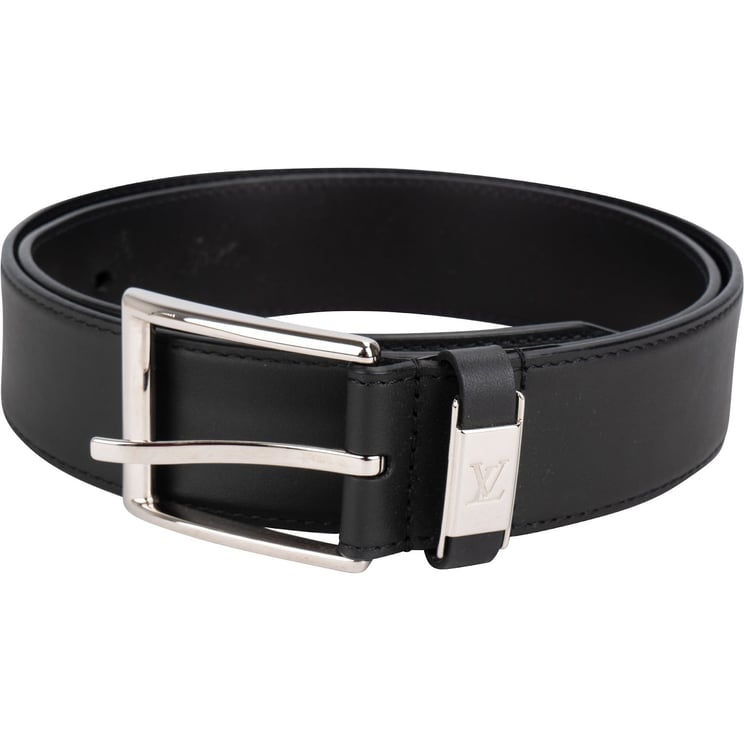 Louis Vuitton Louis Vuitton Noir Leather Ceinture Classique Belt (85 / 34) M0542