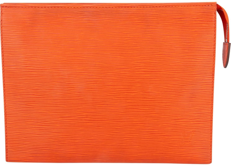 Louis Vuitton Louis Vuitton Orange Epi Leather Poche Toilette 26 Clutch