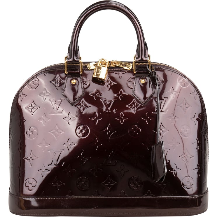 Louis Vuitton Louis Vuitton Monogram Vernis Amarante Alma PM Handbag