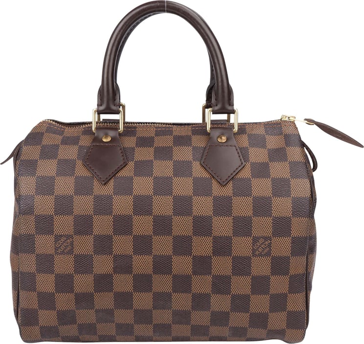 Louis Vuitton Louis Vuitton Damier Ebene Monogram Speedy 25 Handbag