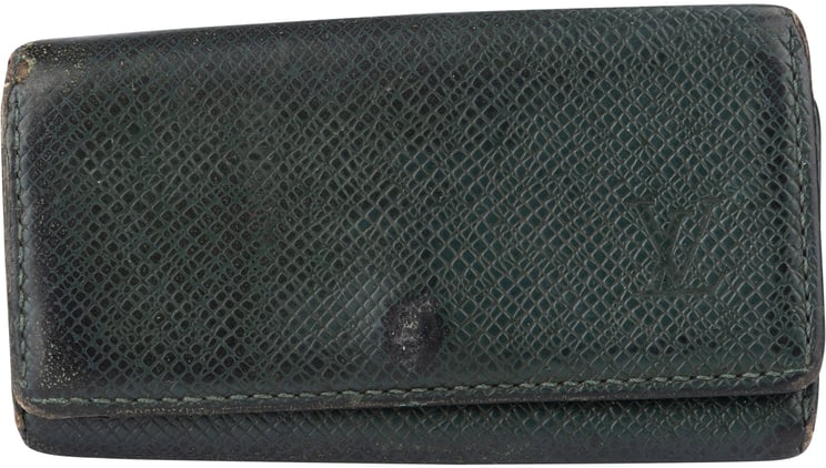 Louis Vuitton Louis Vuitton Green Taiga Leather Keyholder
