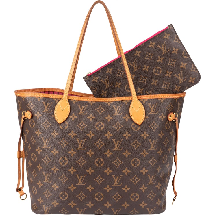Louis Vuitton Louis Vuitton Canvas Monogram Neverfull MM Shopper Handbag