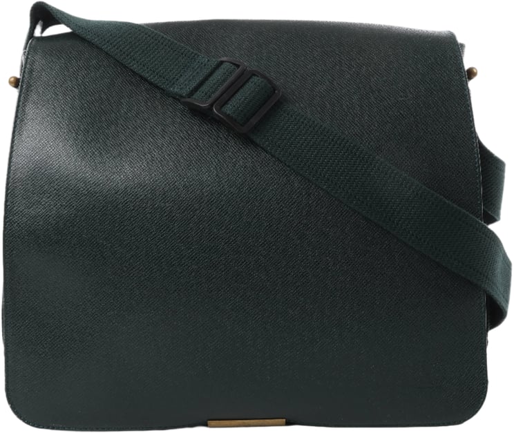 Louis Vuitton Louis Vuitton Viktor Taiga Leather Shoulder Bag in Green M30144