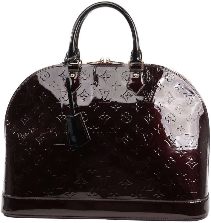 Louis Vuitton Louis Vuitton Vernis Alma GM Handbag in Amarante M93595