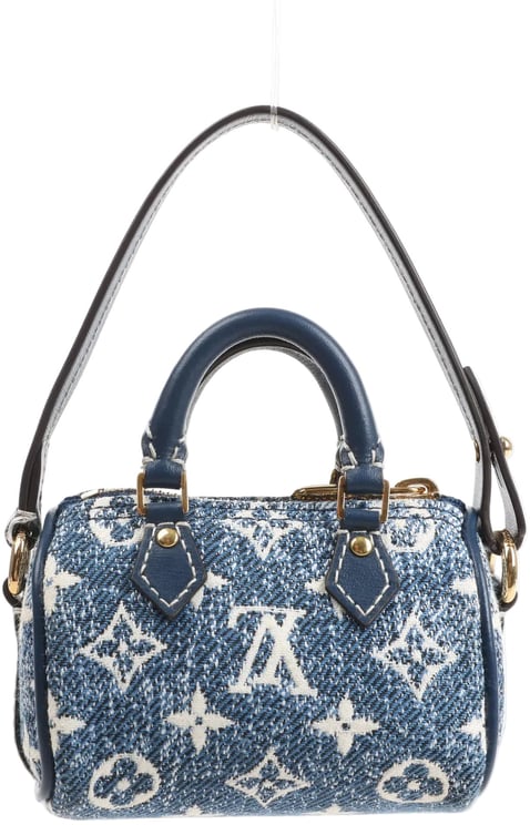 Louis Vuitton Louis Vuitton Speedy Micro Monogram Denim Handbag in Blue