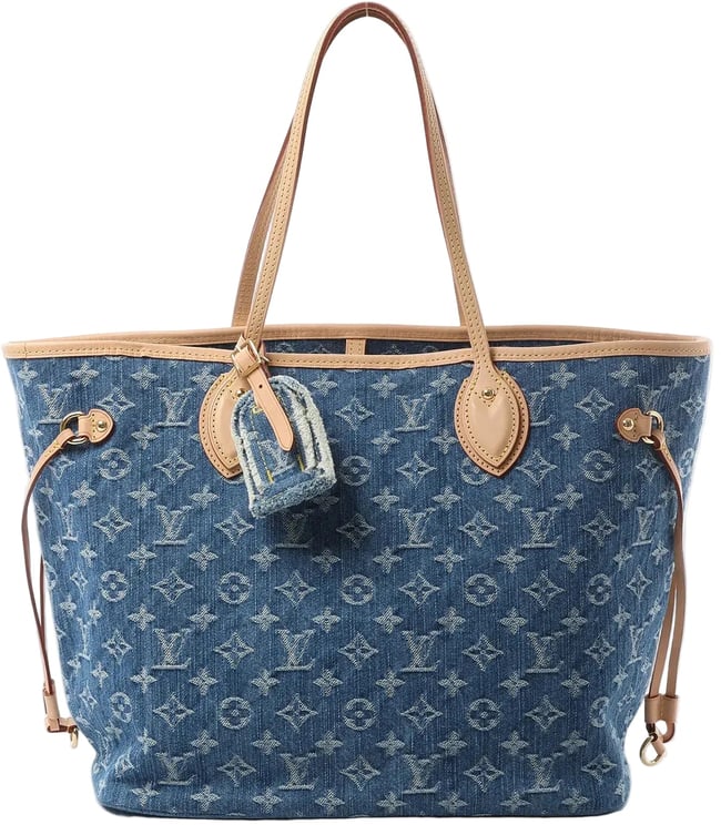 Louis Vuitton Louis Vuitton Neverfull MM Monogram Denim Shoulder Bag in Blue M13192