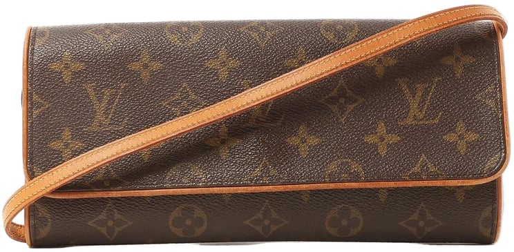 Louis Vuitton Louis Vuitton Pochette Twin GM Monogram Canvas Crossbody Bag in Brown M51852