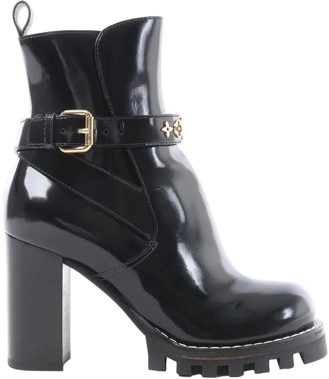 Louis Vuitton Louis Vuitton Star Trail Line 21 years Monogram Patent Leather Ankle Boots in Black MA0231, Size 38 EU
