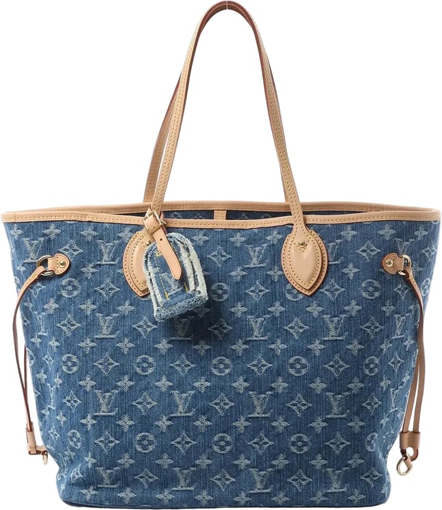 Louis Vuitton Louis Vuitton Neverfull MM Monogram Denim Shoulder Bag in Blue M13192