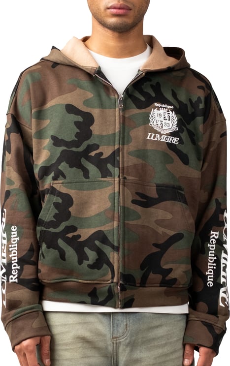 LUMI3RE Camo Republique Zipper Hoodie
