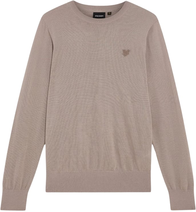 Lyle & Scott Lyle&scott Tonal Eagle Merino Truien Taupe Kn2121vc