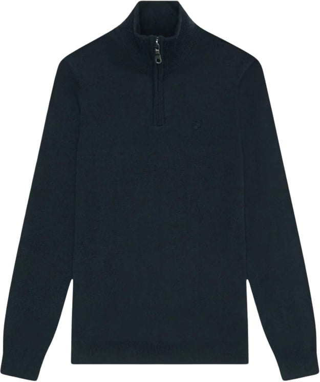 Lyle & Scott Lyle&scott Tonal Eagle Merino Quarter Zip Jumper Truien Donkerblauw Kn2122vc