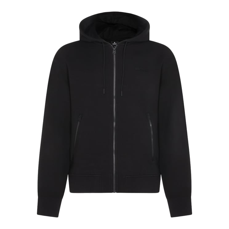 Mackage Classic Black Knit Hooded Sweatshirt