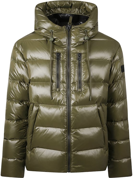 Mackage Shiny Quilted Green Padded Jacket With Hood