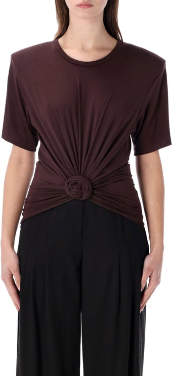 Magda Butrym Tshirt Rose Marrone