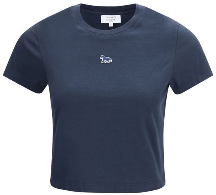 Maison Kitsuné Maison Kitsuné Blue Cotton T-Shirt