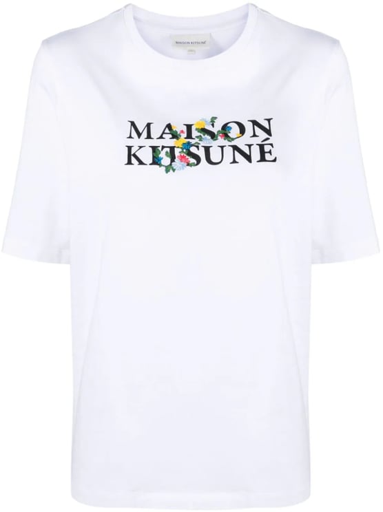 Maison Kitsuné Flowers Print Classic Logo T-shirt
