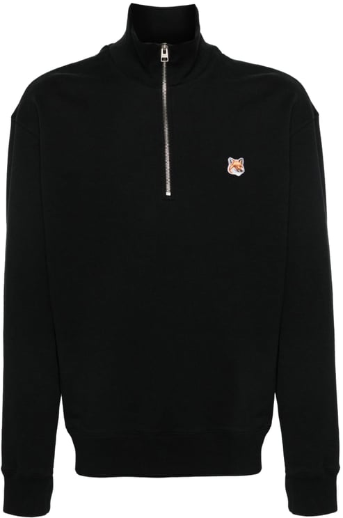 Maison Kitsuné fox head patch comfort half zip sweatshirt divers